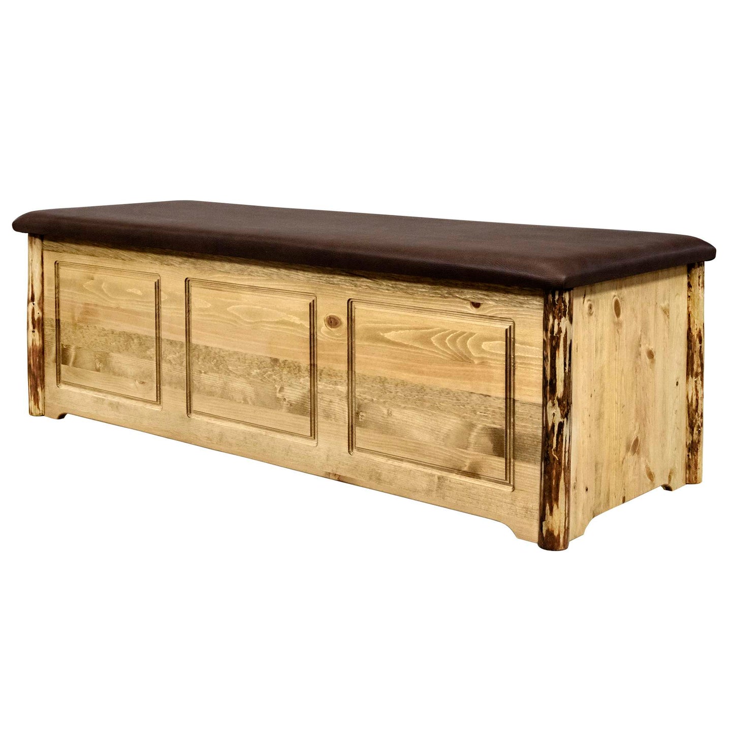 Montana Woodworks Glacier Country Collection Blanket Chest, Upholstery