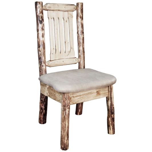 Montana Woodworks Glacier Country Collection Captain's Chair w/ Upholstered Seat/ Pattern