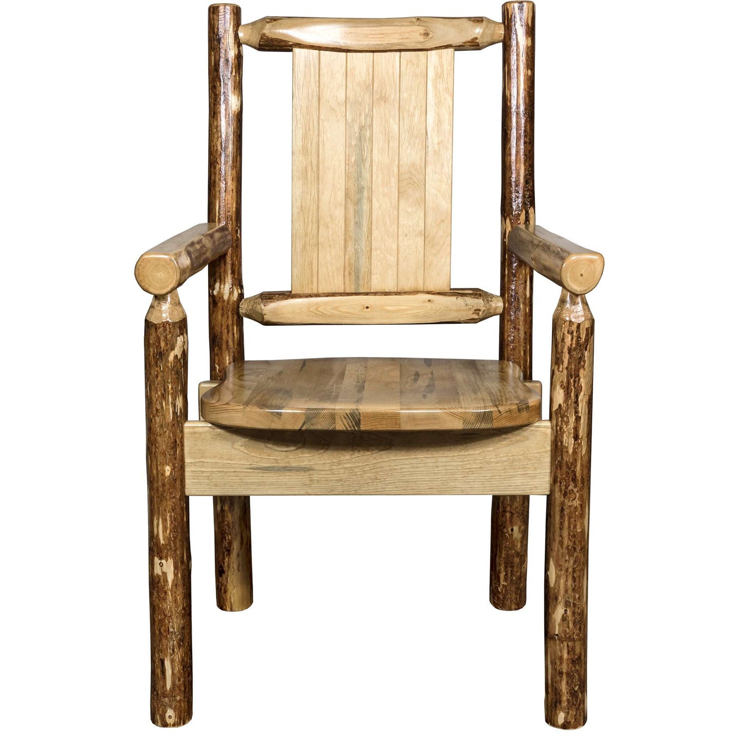 Montana Woodworks Glacier Country Collection Captain's Chair w/ Laser Engraved Design