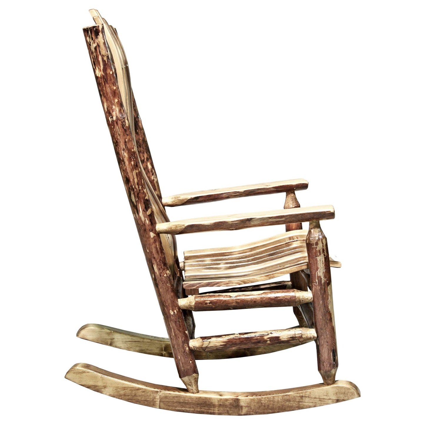 Montana Woodworks Glacier Country Collection Adult Log Rocker MWGCLR