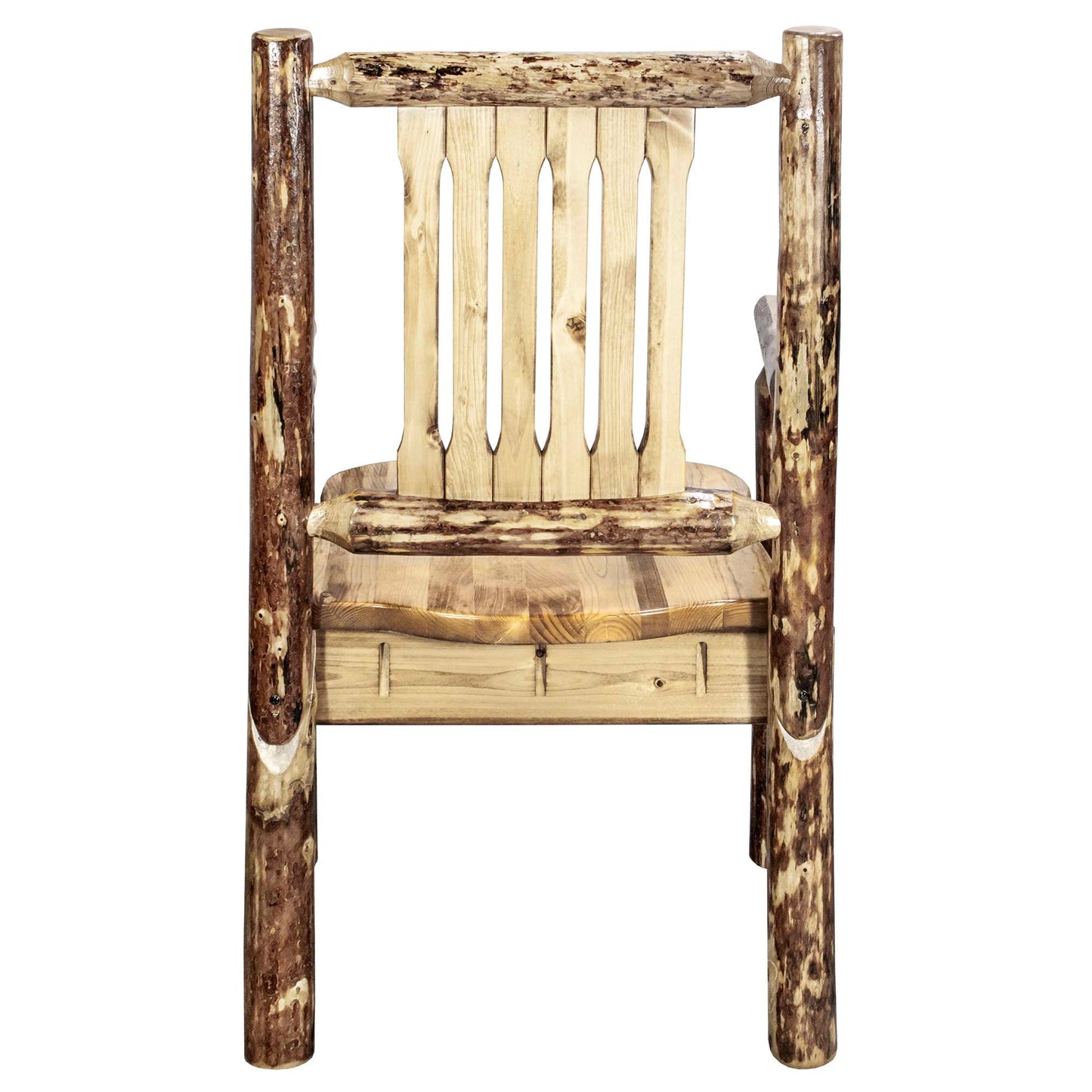 Montana Woodworks Glacier Country Collection Captain's Chair w/ Ergonomic Wooden Seat MWGCCASCN