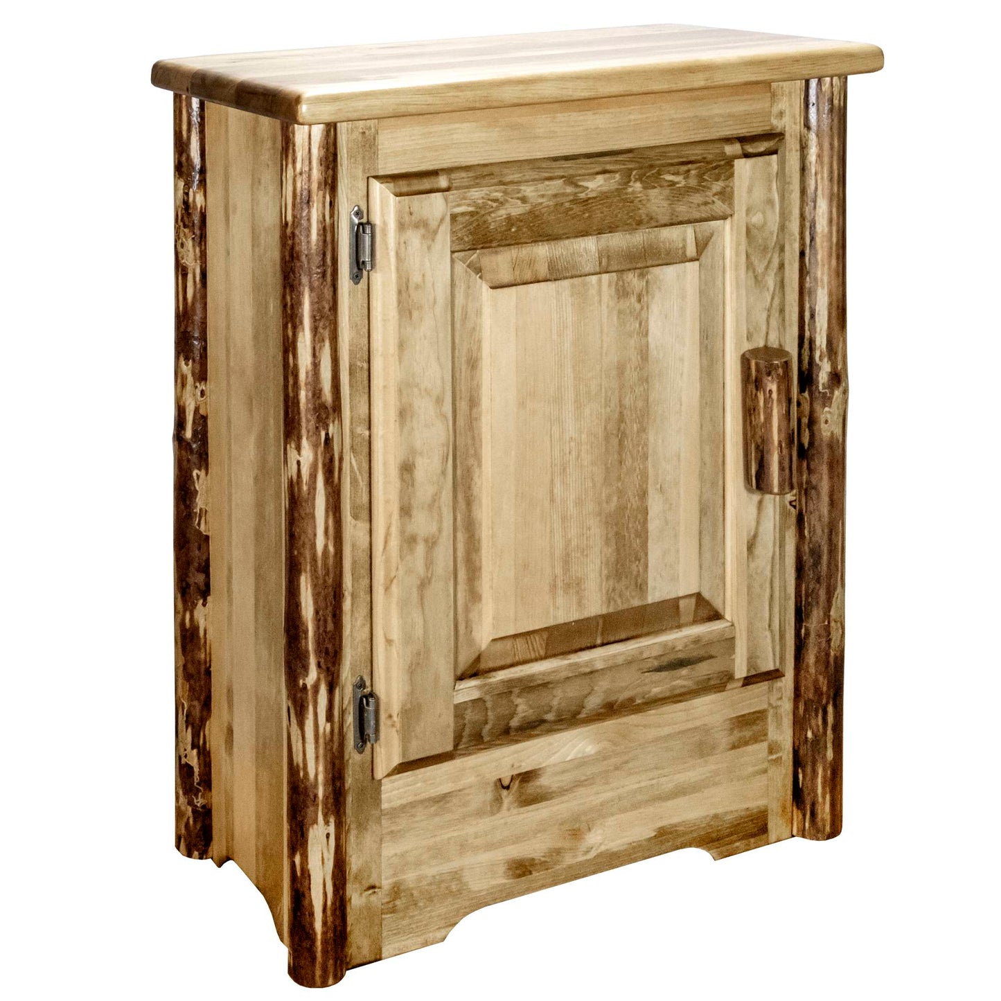 Montana Woodworks Glacier Country Collection Accent Cabinet w/ Laser Engraved Design, Left/Right Hinged