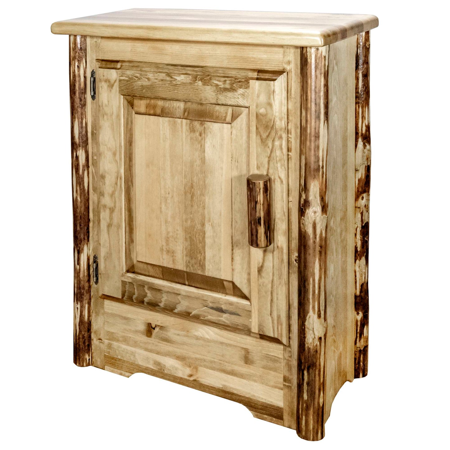 Montana Woodworks Glacier Country Collection Accent Cabinet w/ Laser Engraved Design, Left/Right Hinged