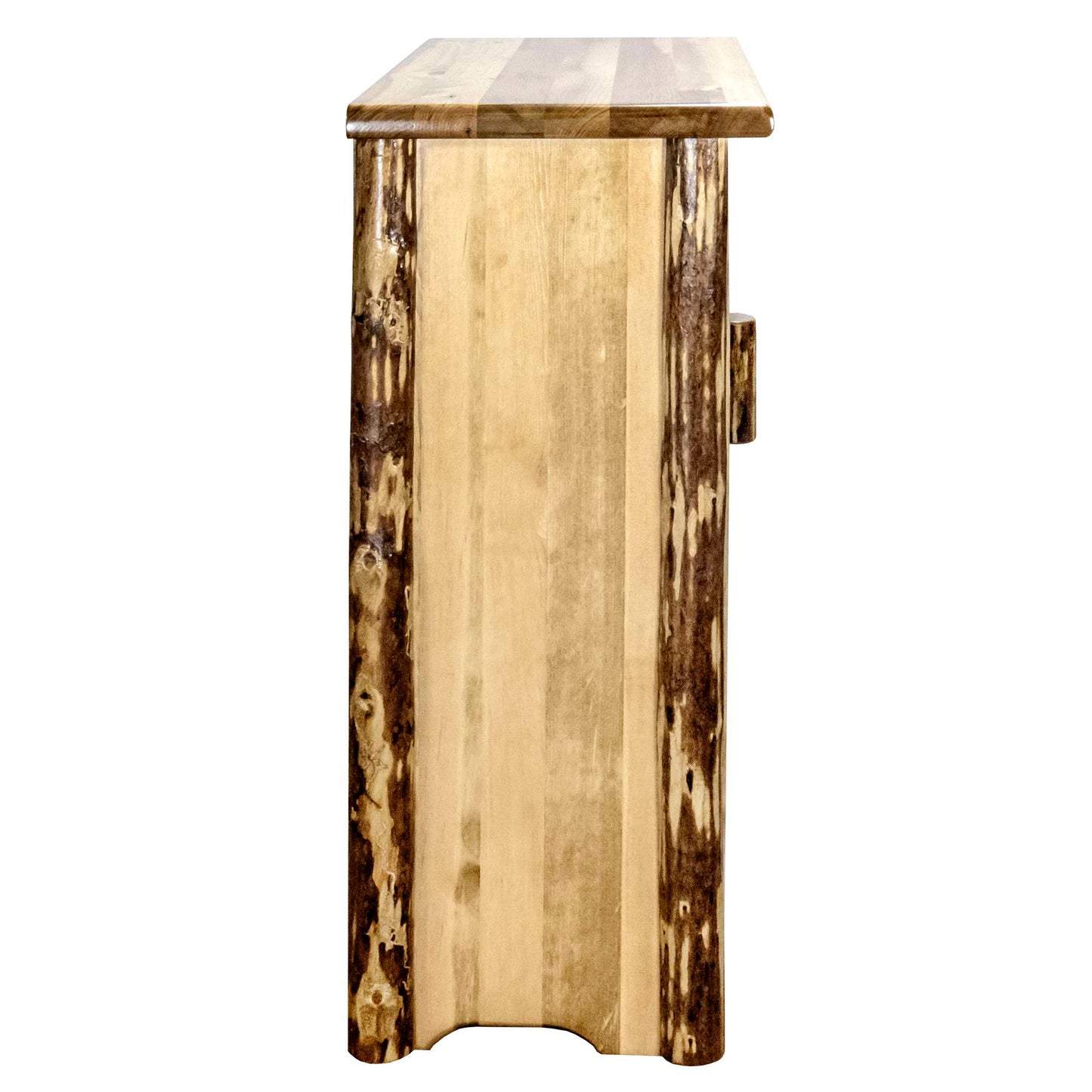 Montana Woodworks Glacier Country Collection Accent Cabinet w/ Laser Engraved Design, Left/Right Hinged