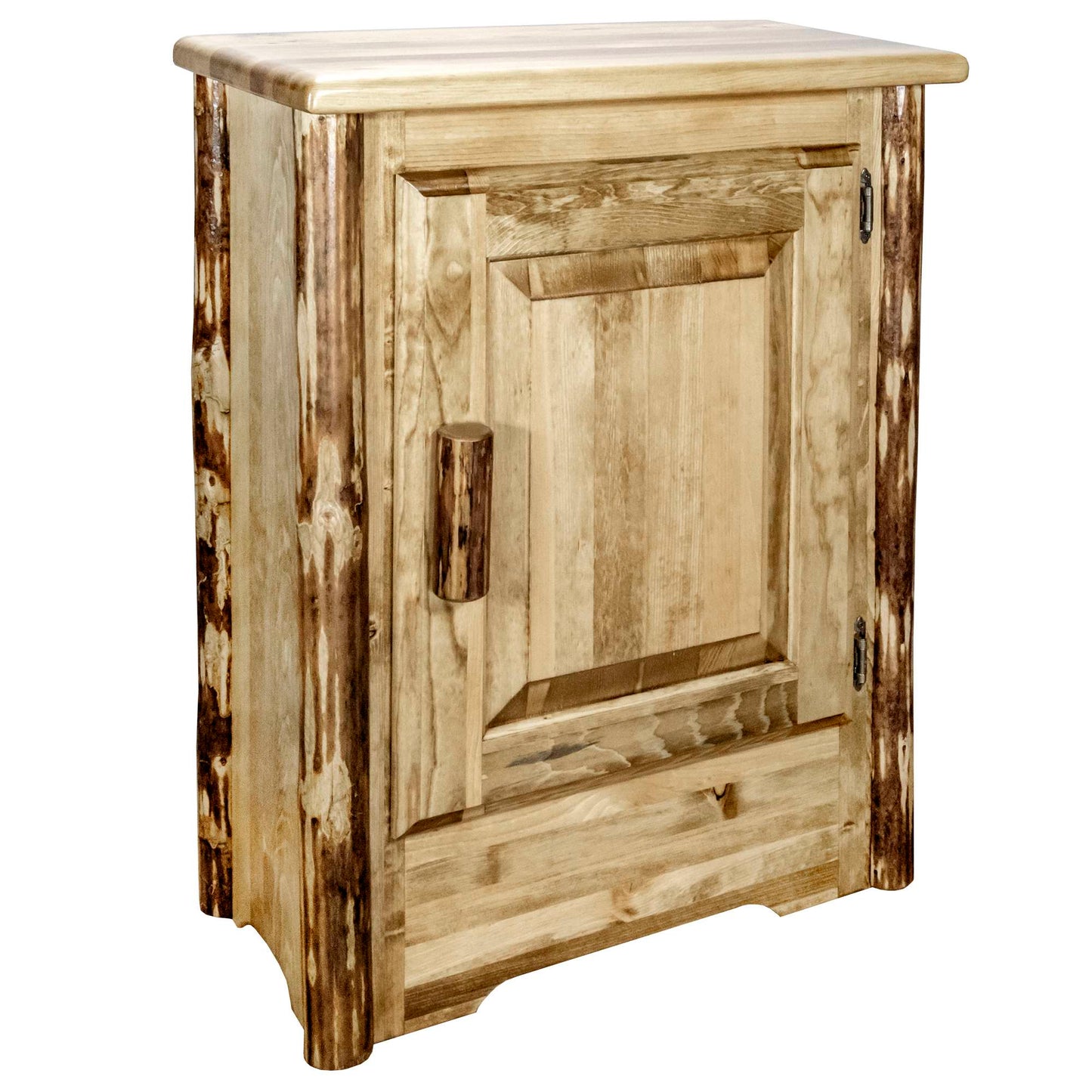 Montana Woodworks Glacier Country Collection Accent Cabinet w/ Laser Engraved Design, Left/Right Hinged