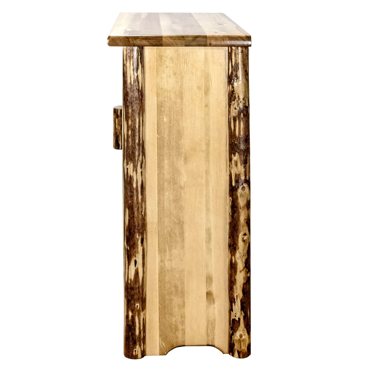 Montana Woodworks Glacier Country Collection Accent Cabinet w/ Laser Engraved Design, Left/Right Hinged