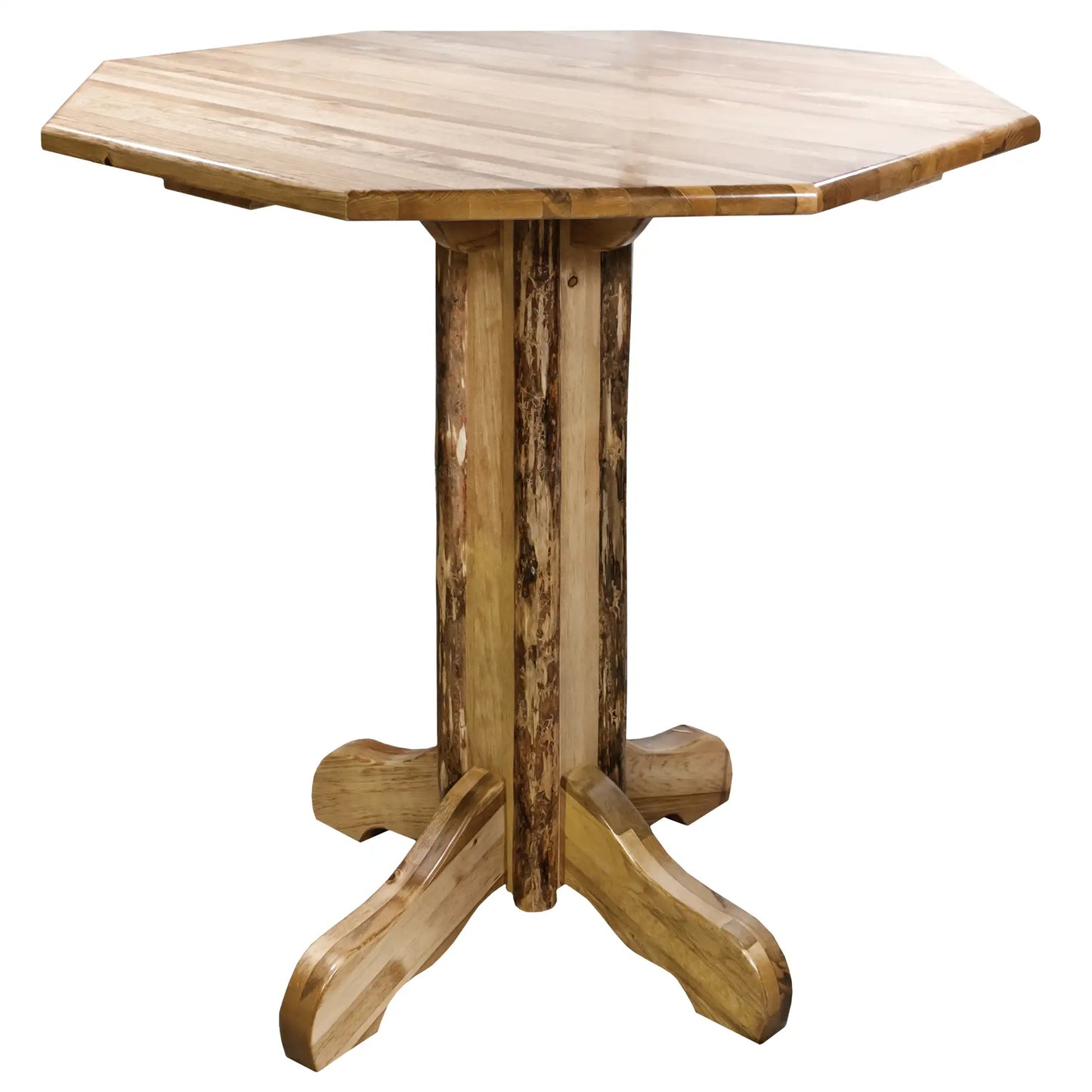 Montana Glacier Country Collection Center Pedestal Table MWGCPT