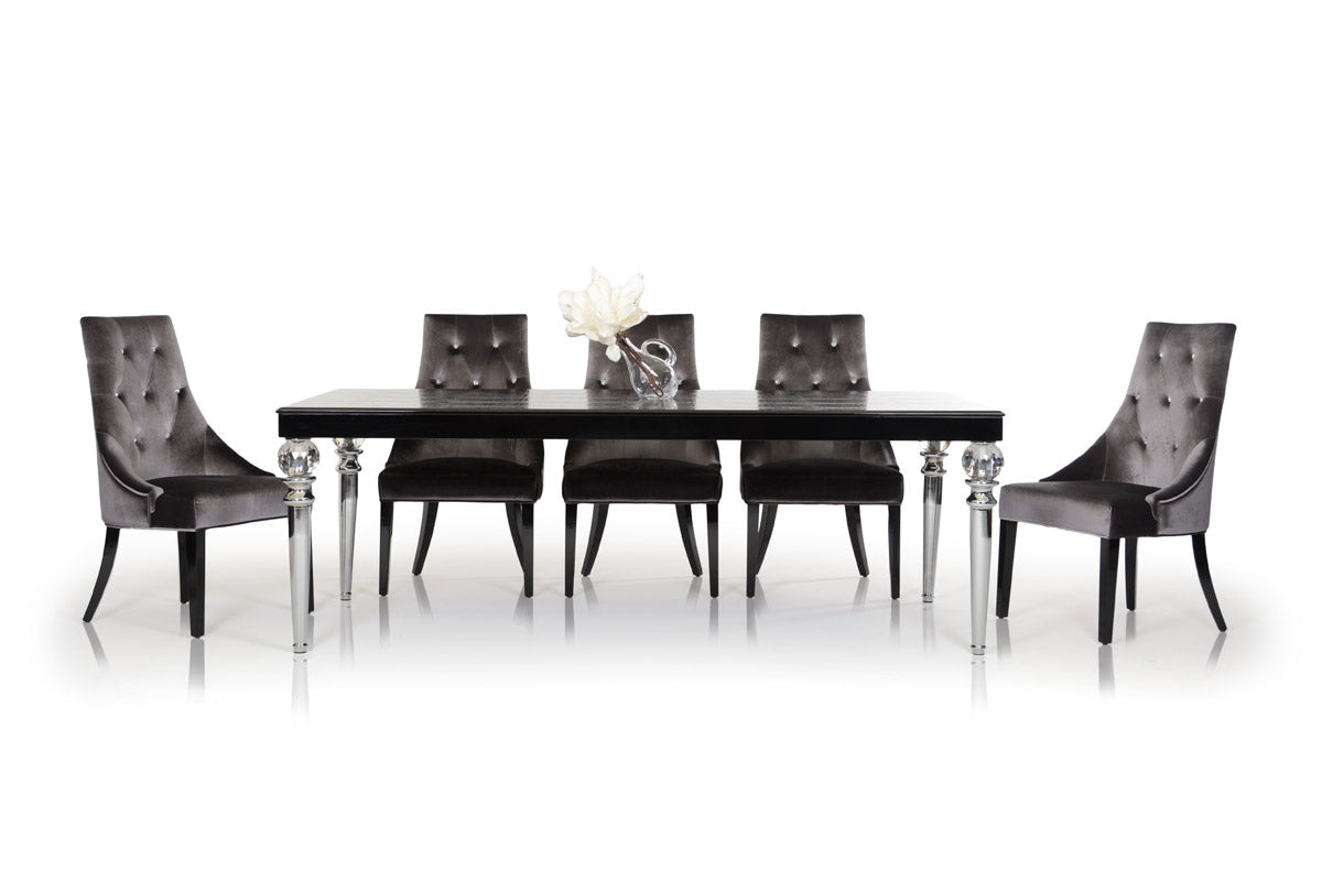 Homeroots 31" Black Crocodile Lacquer Dining Table 284180 - GOLD STAR Dining