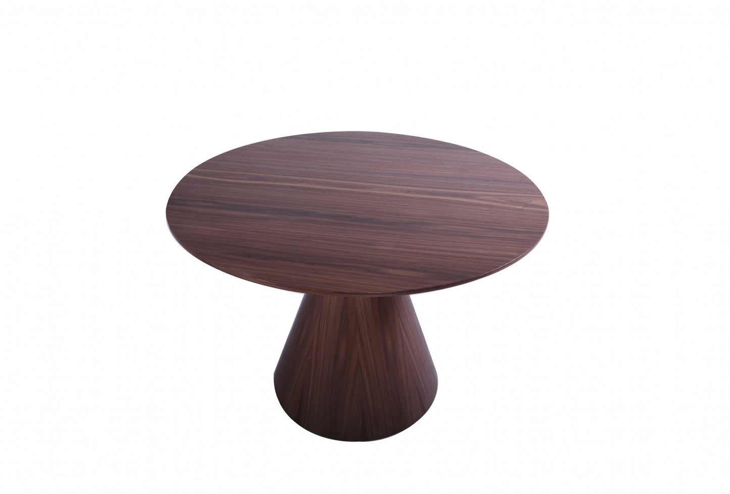 Homeroots 47 X 47 X 30 Walnut Veneer Round Dining Table 372067 - GOLD STAR Dining