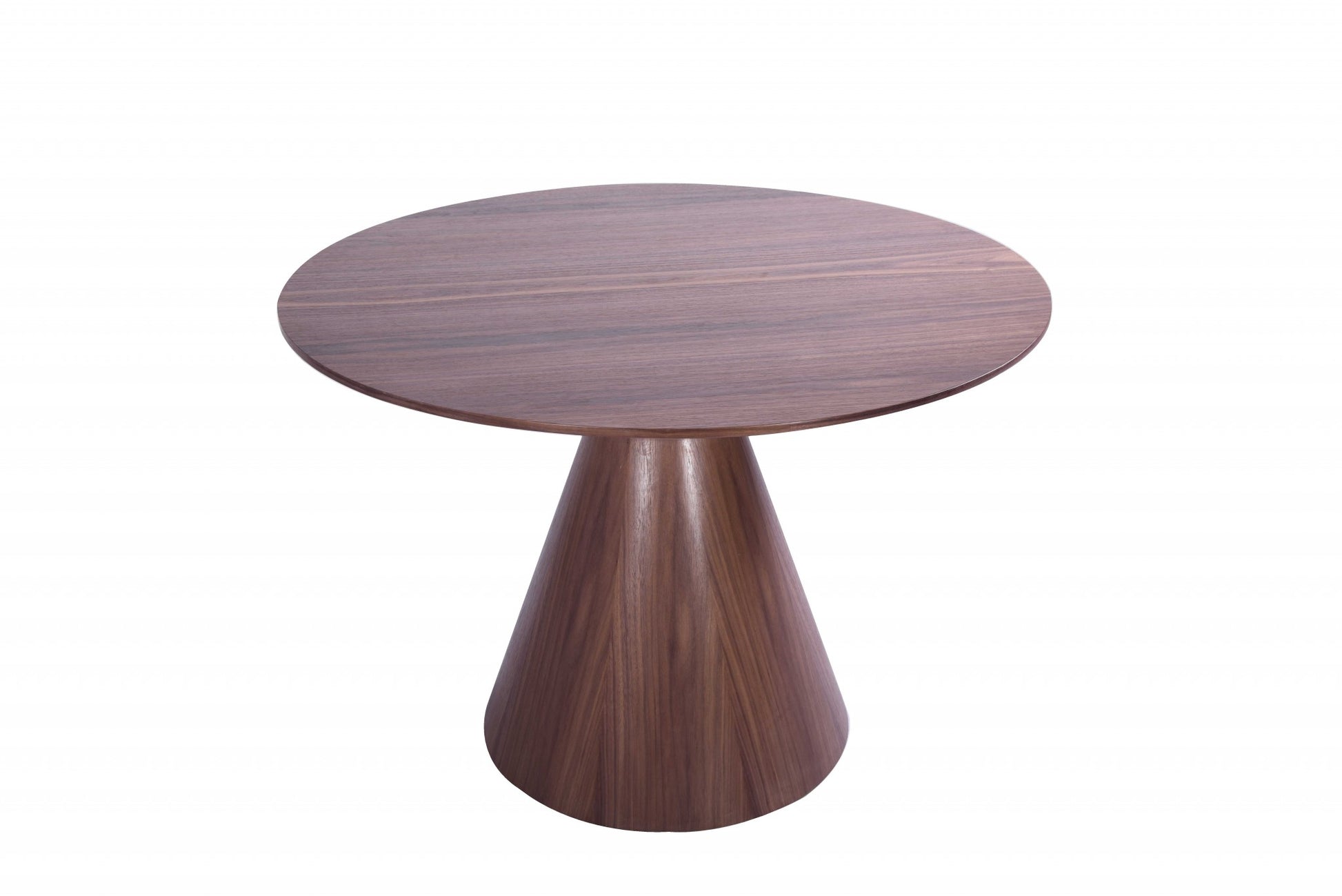 Homeroots 47 X 47 X 30 Walnut Veneer Round Dining Table 372067 - GOLD STAR Dining