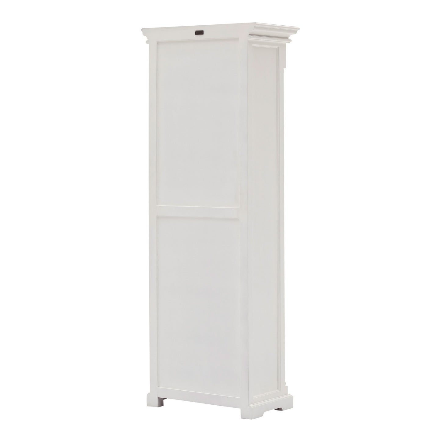 Homeroots Traditional White and Glass Door Storage Cabinet 397833 - GOLD STAR Dining