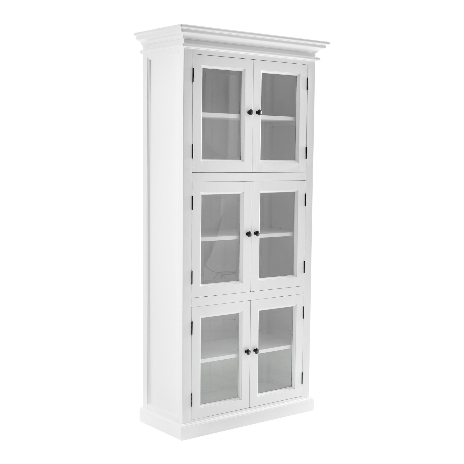 Homeroots Classic White Three Level Storage Cabinet 397839 - GOLD STAR Dining