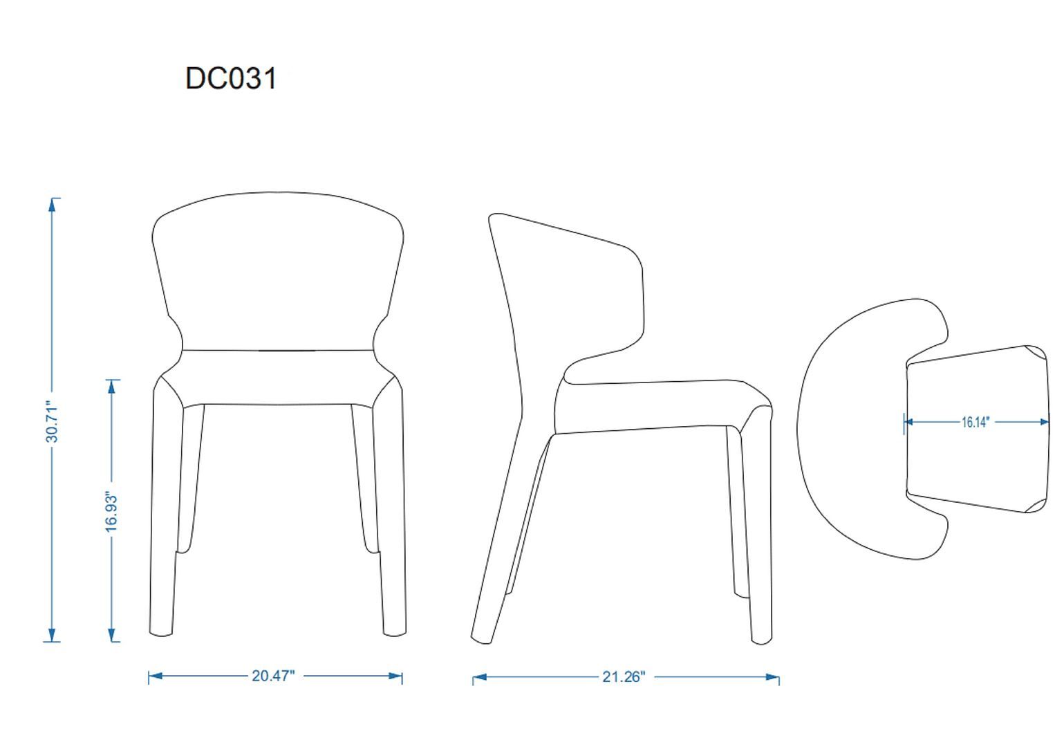 Manhattan Comfort Celine Dining Table with 4 Conrad Faux Leather Chairs - GOLD STAR Dining