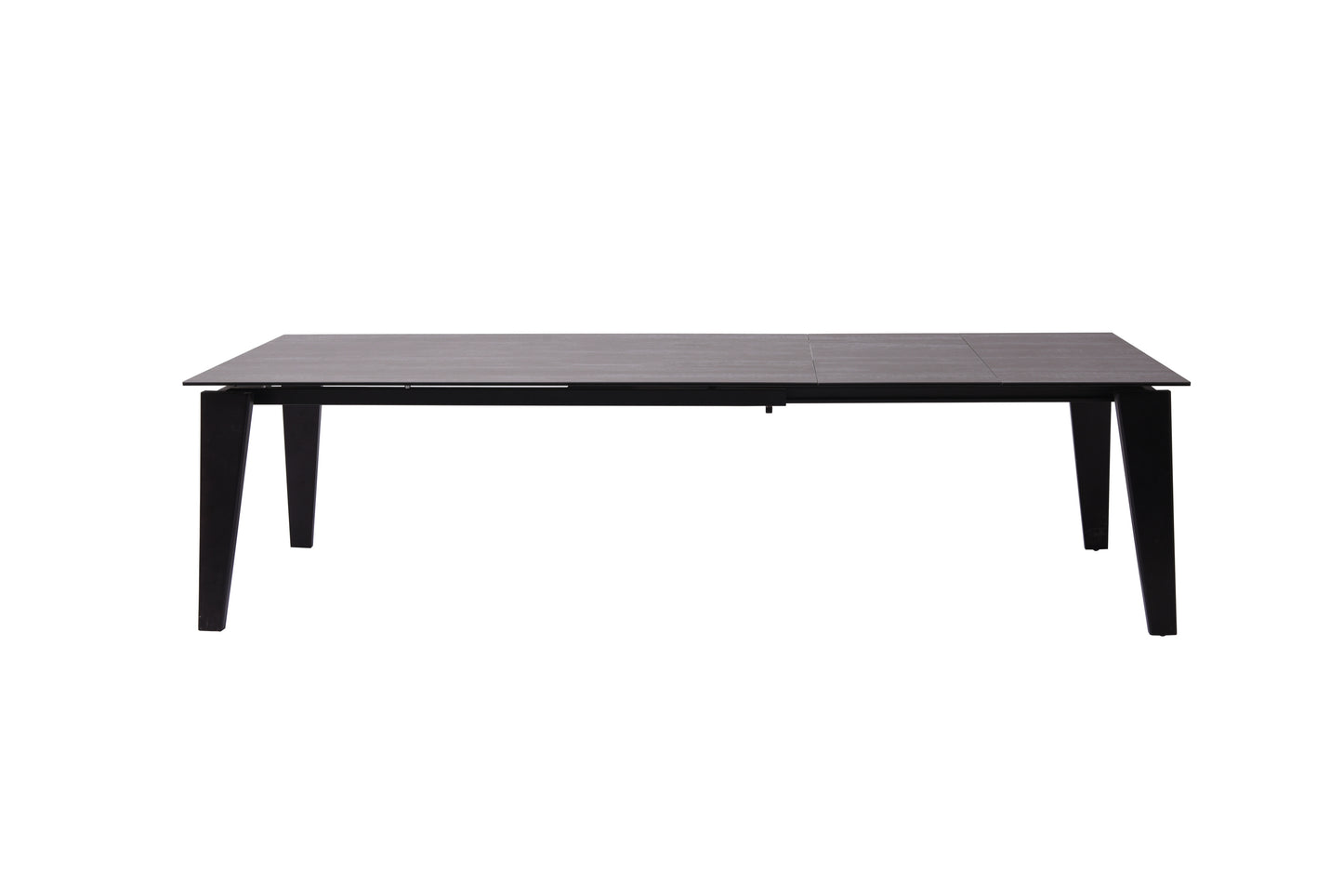 Homeroots 71" Gray and Black Ceramic and Glass Top Extendable Dining Table 488515 - GOLD STAR Dining