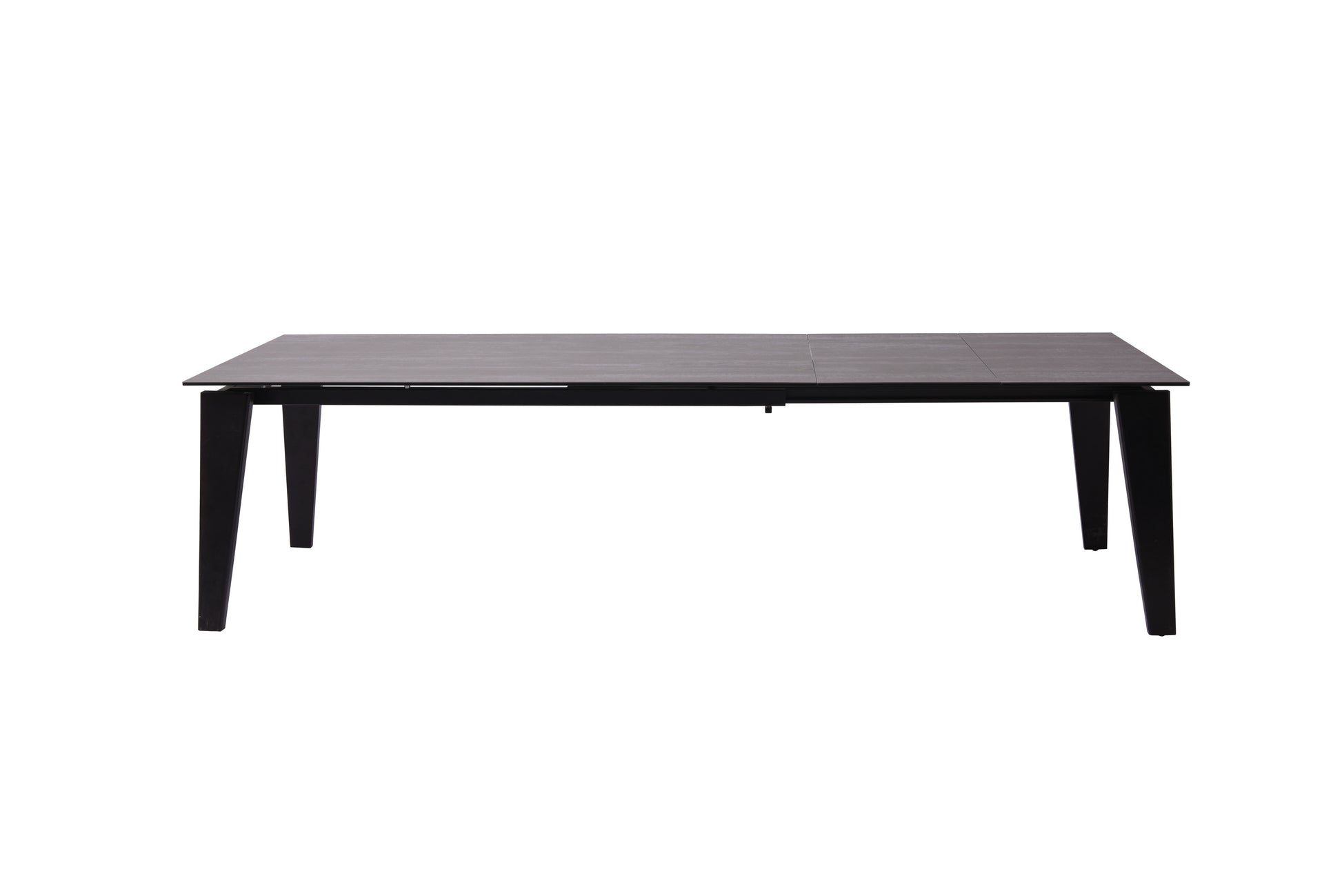 Homeroots 71" Gray and Black Ceramic and Glass Top Extendable Dining Table 488515 - GOLD STAR Dining