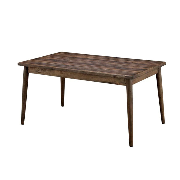 Benzara Eindride Mid-Cent Modern Dining Table, Brown BM123387 - GOLD STAR Dining