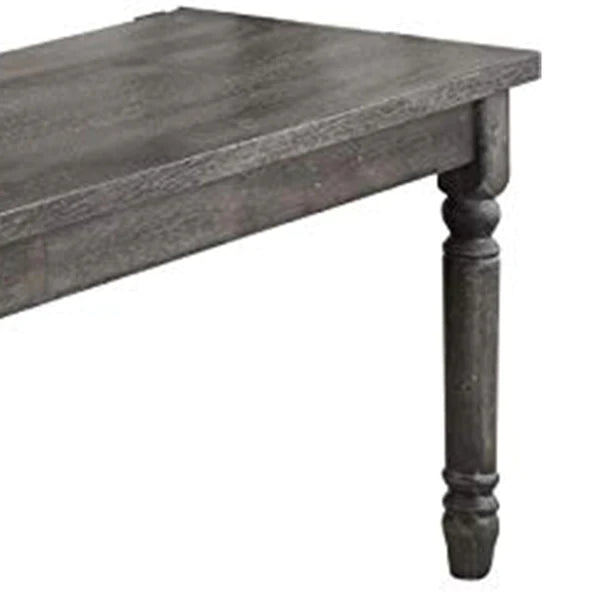 Benzara Weathered Looking Dining Table, Gray BM157230 - GOLD STAR Dining
