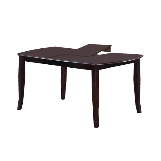 Benzara Rectangular Wooden Dining Table with Butterfly Leaf and Tapered Legs, Brown BM171275 - GOLD STAR Dining