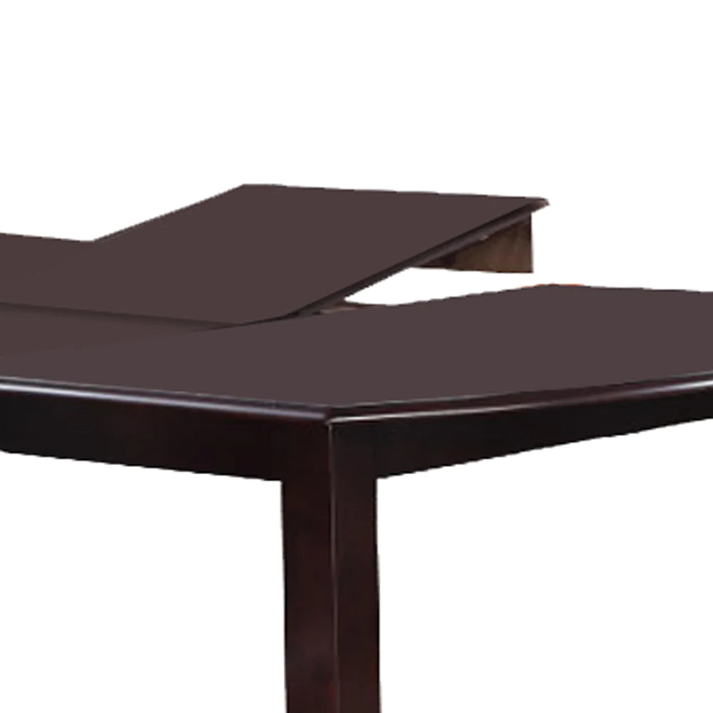Benzara Rectangular Wooden Dining Table with Butterfly Leaf and Tapered Legs, Brown BM171275 - GOLD STAR Dining