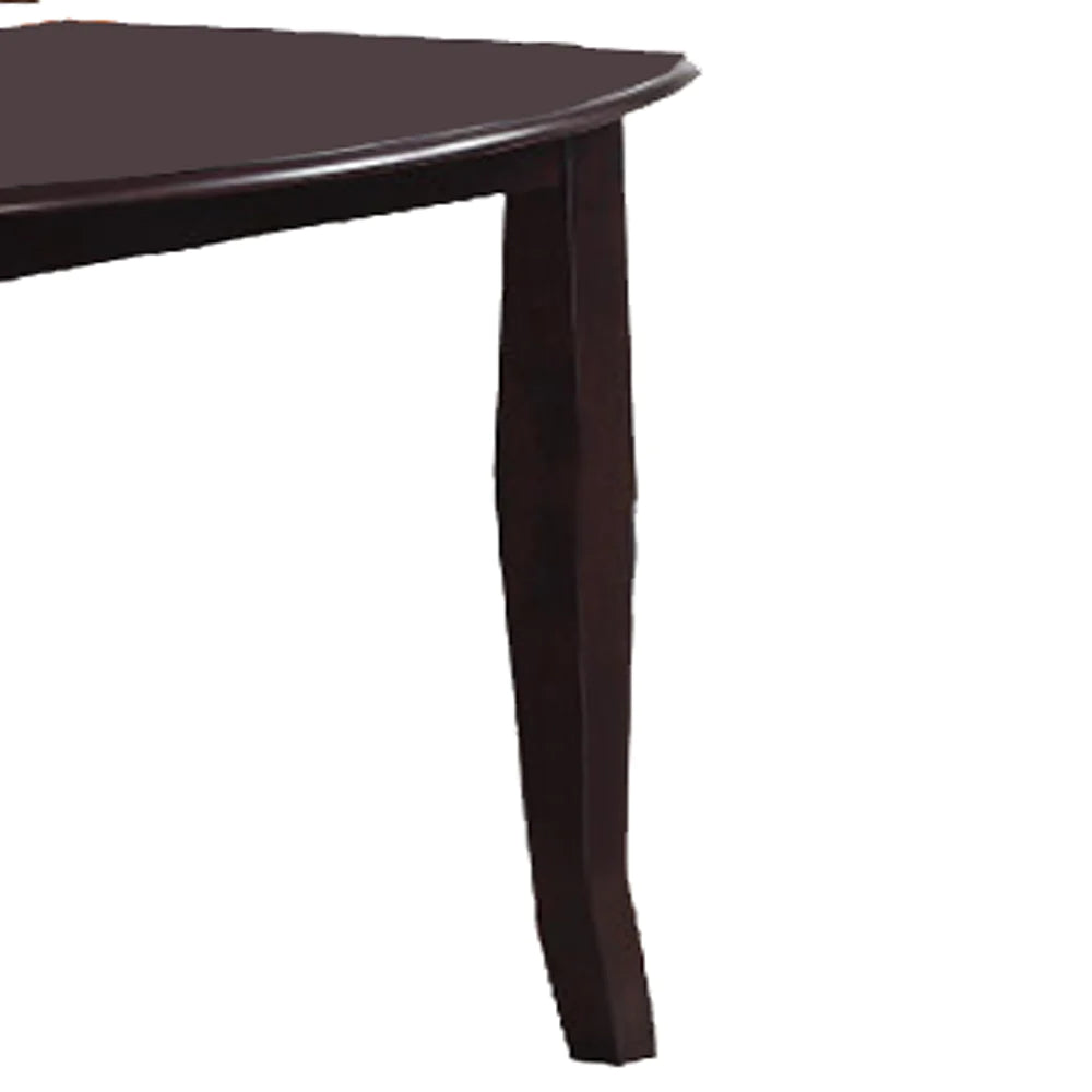 Benzara Rectangular Wooden Dining Table with Butterfly Leaf and Tapered Legs, Brown BM171275 - GOLD STAR Dining