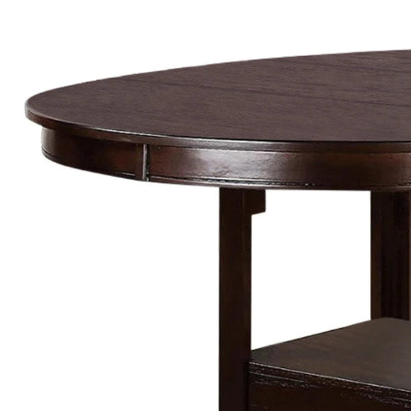 Benzara Wooden Counter Height Table, Brown BM171297 - GOLD STAR Dining