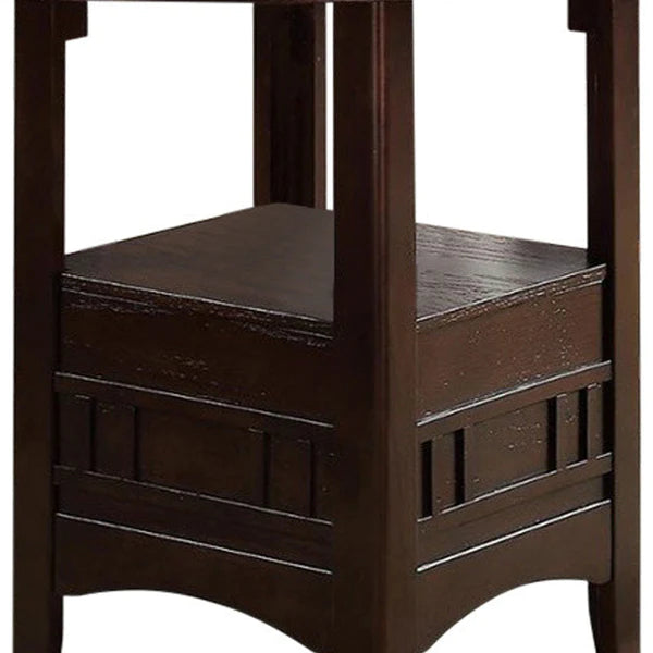Benzara Wooden Counter Height Table, Brown BM171297 - GOLD STAR Dining