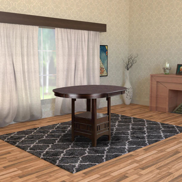 Benzara Wooden Counter Height Table, Brown BM171297 - GOLD STAR Dining
