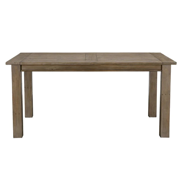 Benzara Plank Style Reclaimed Wood Dining Table with Grains and Knots, Brown BM210363 - GOLD STAR Dining