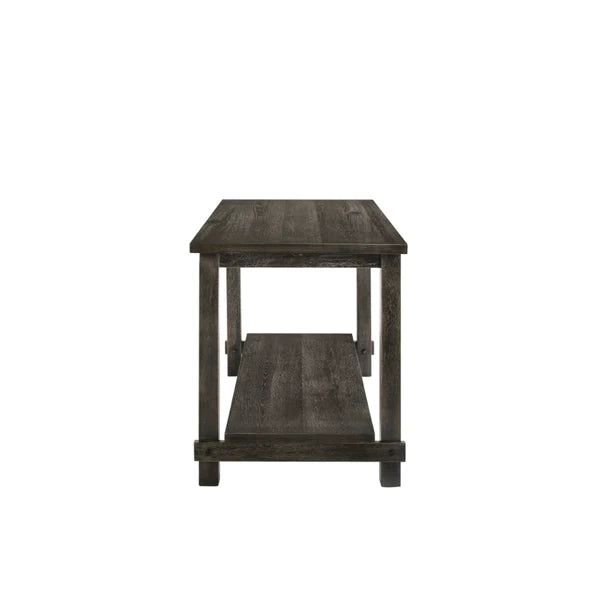 Benzara Counter Height Wooden Dining Table with Open Bottom Shelf, Gray BM214972 - GOLD STAR Dining