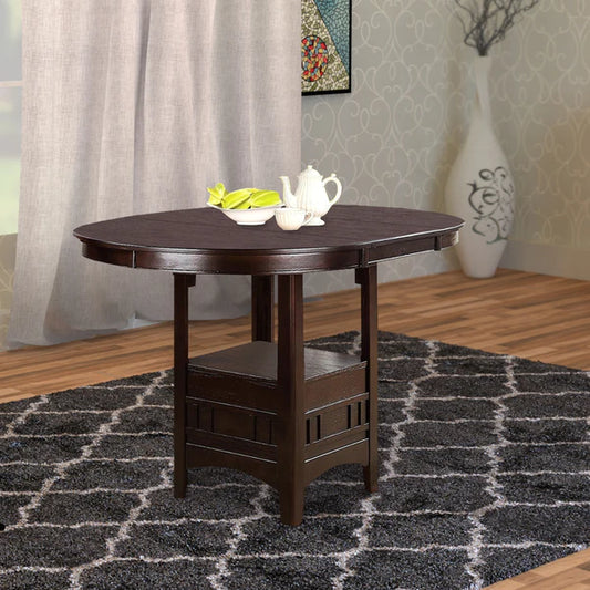 Benzara Wooden Counter Height Table, Brown BM171297 - GOLD STAR Dining